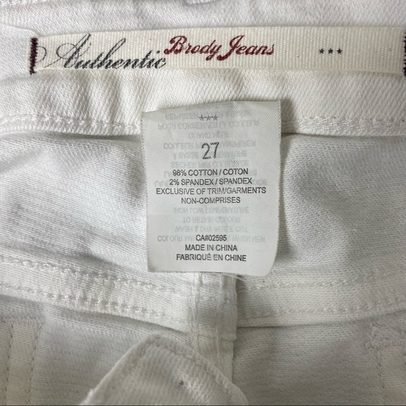 BRODY PANTS White Denim Shorts Size 27 - Picture 10 of 11